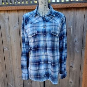Womens flannel. Blue, XL